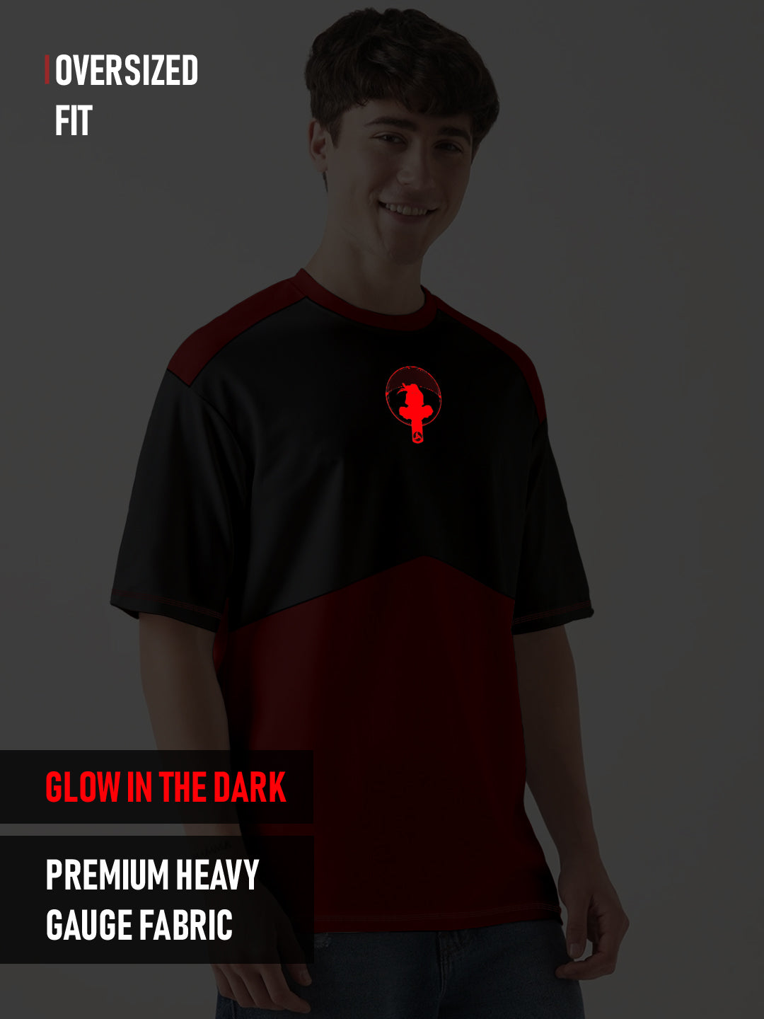 Itachi X Sharingan Oversized T-Shirt - Multi Color