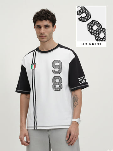 Italia 98 Oversized T-Shirt- Black & White