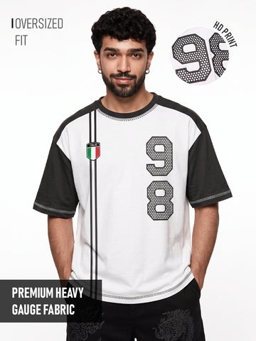 Italia 98 Oversized T-Shirt- Black & White