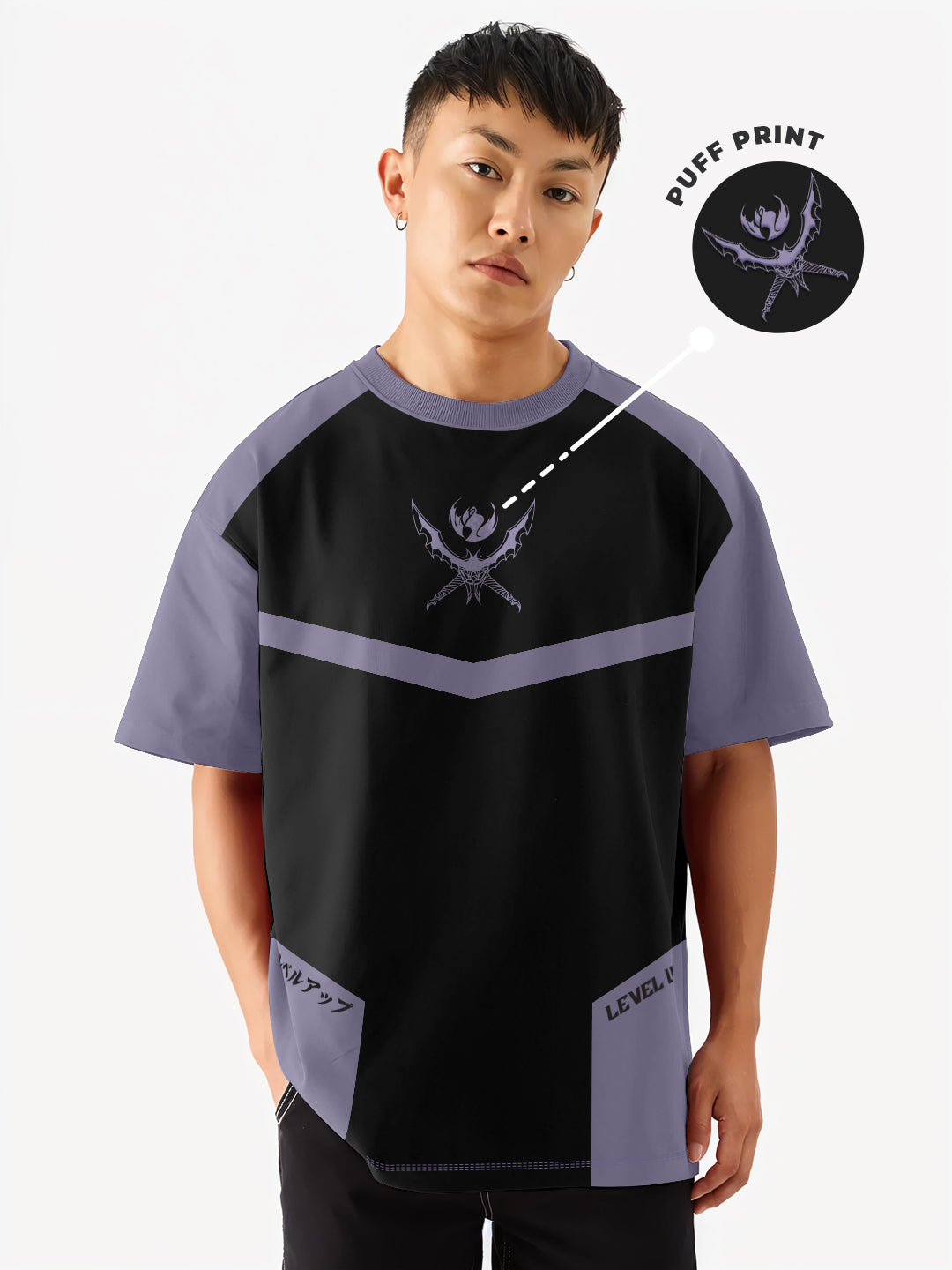 Jin Woo X Shadow Monarch Solo Leveling Oversized T-Shirt - Multi Color