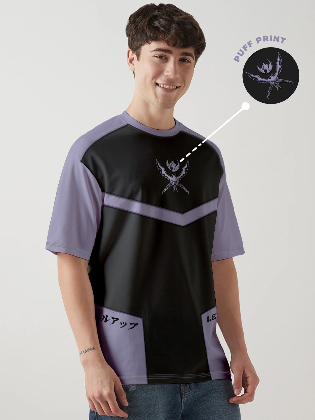 Jin Woo X Shadow Monarch Solo Leveling Oversized T-Shirt - Multi Color