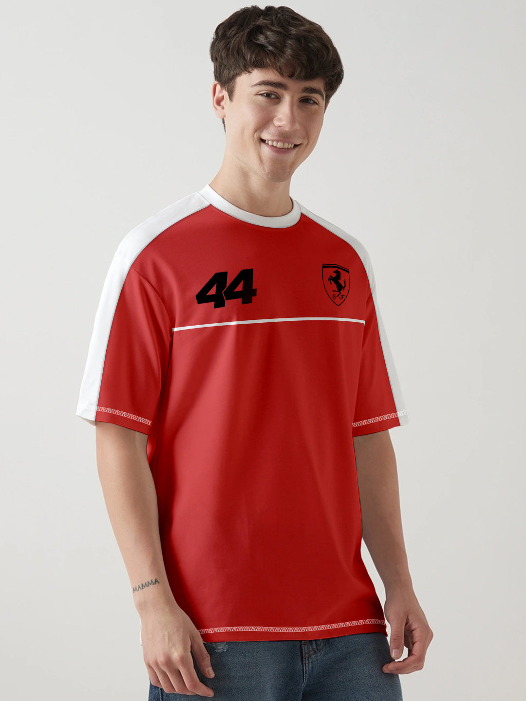 Lewis Hamilton Graphic Printed Oversized T-Shirt - Multi Color