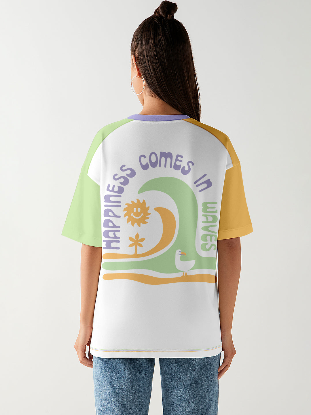 Life is Good  Women Oversized T-Shirt - Multi Color