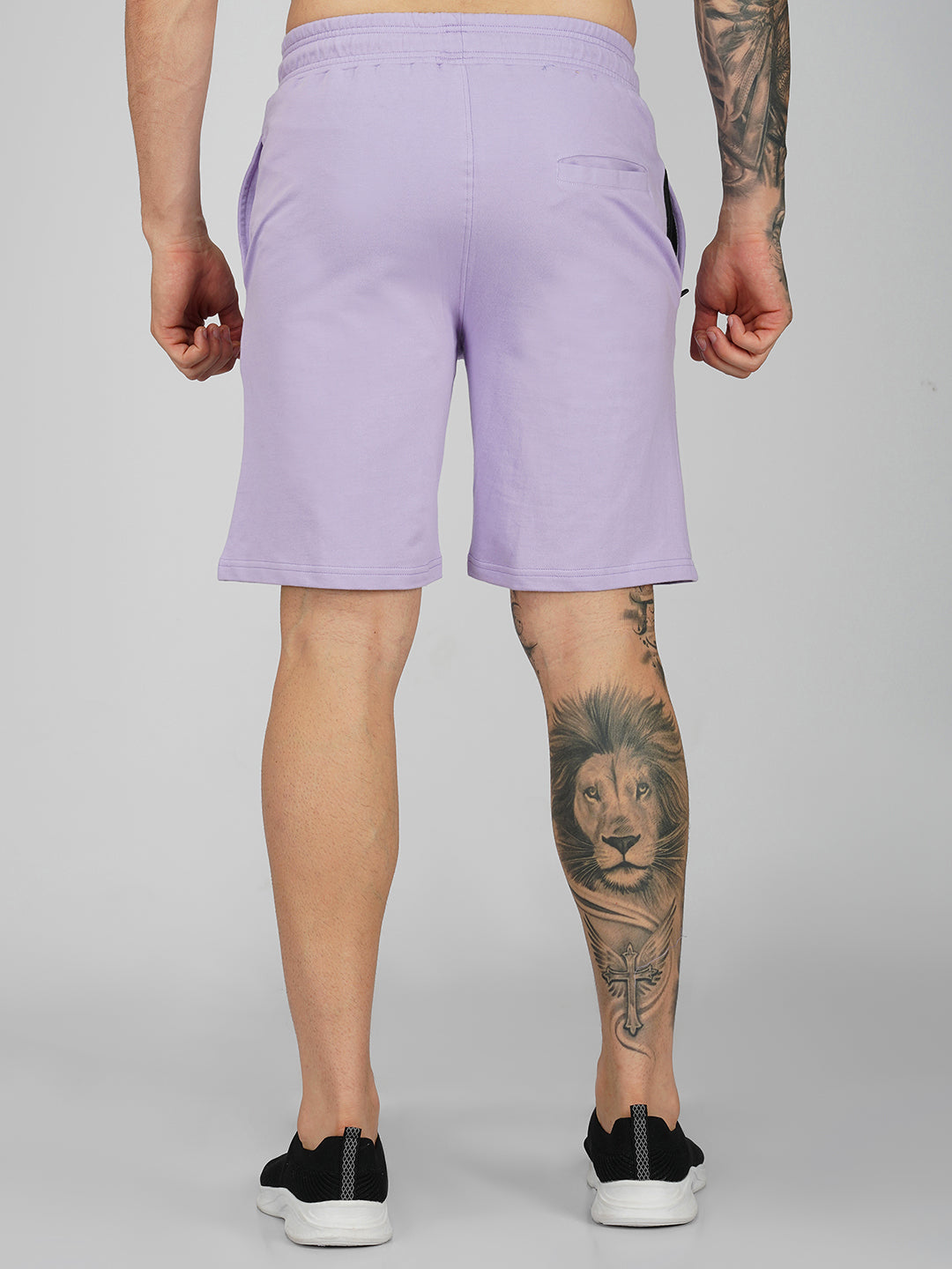 Lilac Plain Shorts