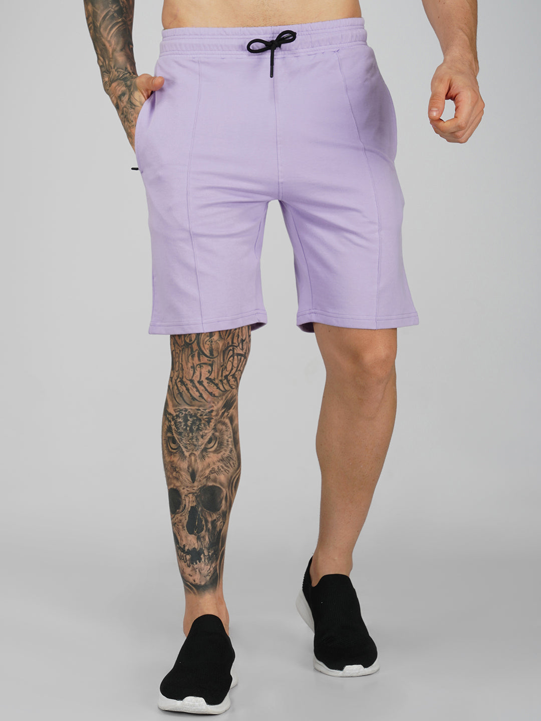 Lilac Plain Shorts