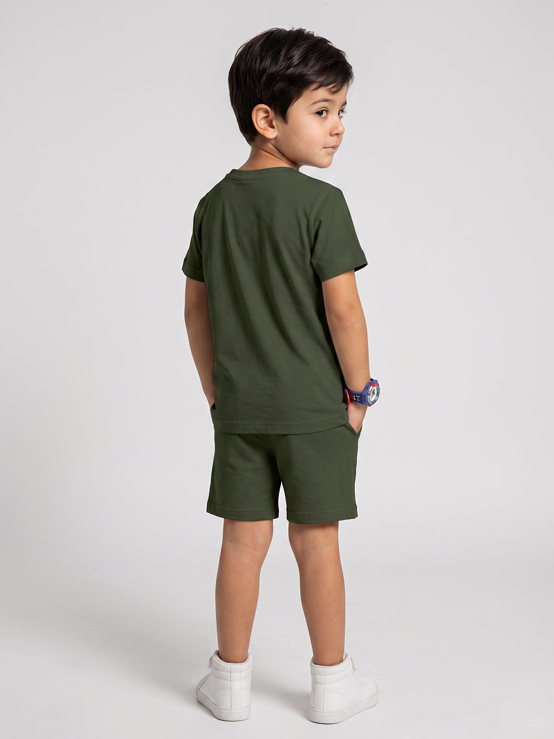 Kids - Little But Loud Olive Green Top & Bottom Set