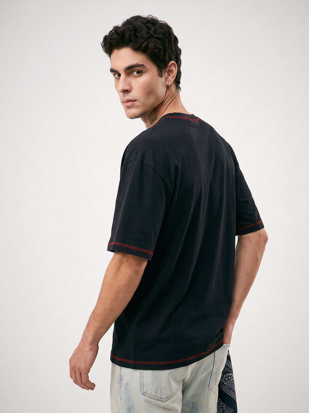 Live to Ride Oversized T-Shirt - Black 5 Thread