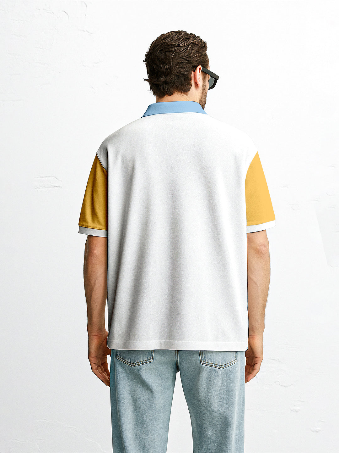 Los Angeles Oversized Polo T-Shirt - Multi Color