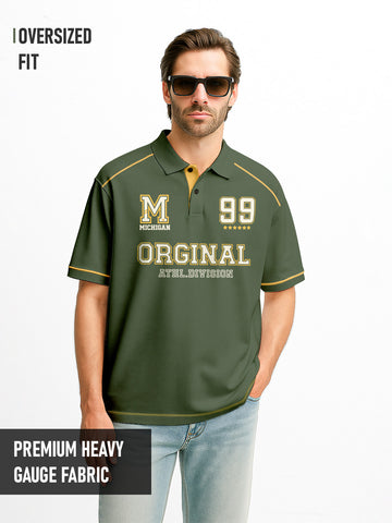 Original Oversized Polo T-Shirt - Military Green