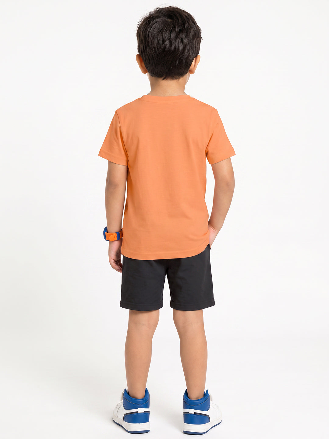 Kids - Make Some Noise Orange Top & Black Bottom Set