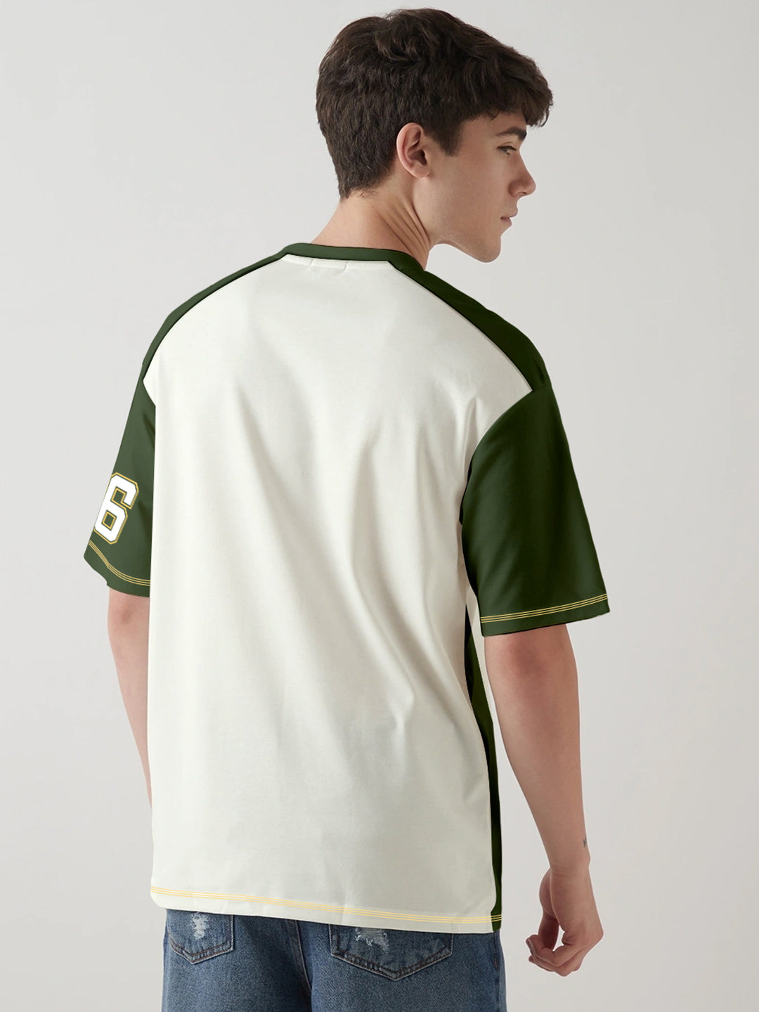 Manhattan Oversized T-Shirt - Off white, Green & Yellow