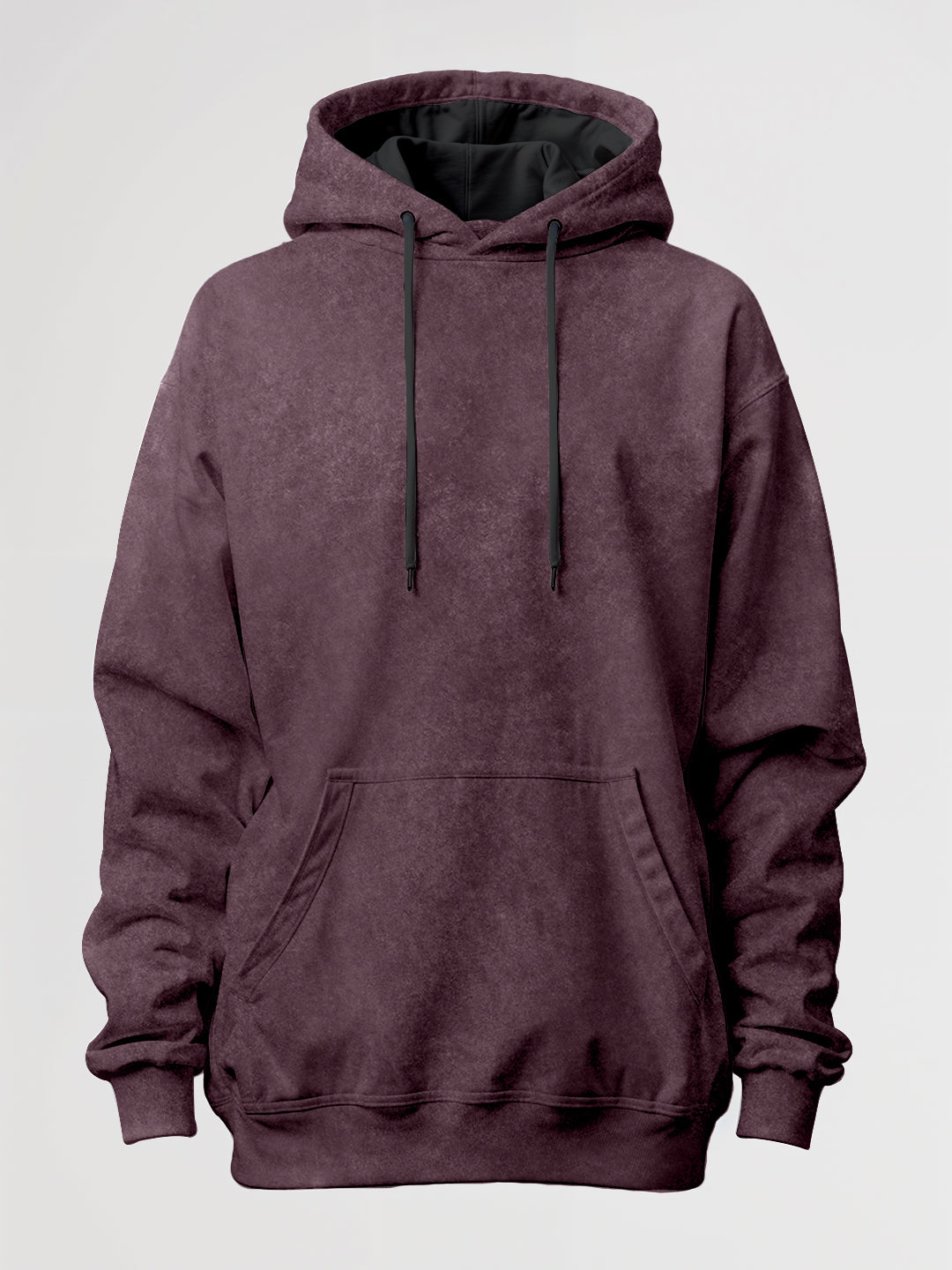 Plain Maroon Acid Wash Oversized Hoodie