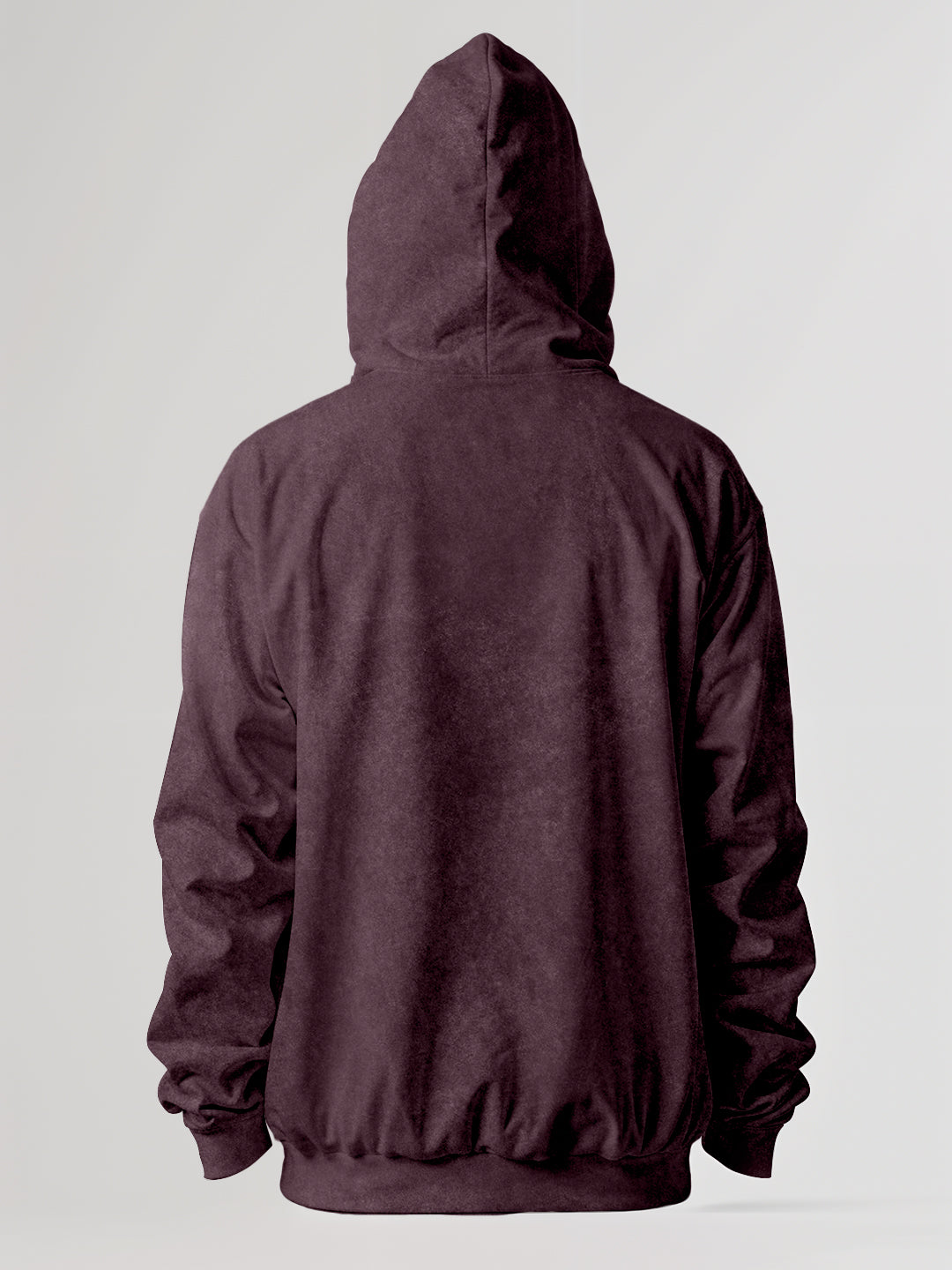 Plain Maroon Acid Wash Oversized Hoodie