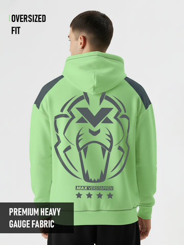 Max Verstappen Oversized Hoodie - Pista Green & Grey