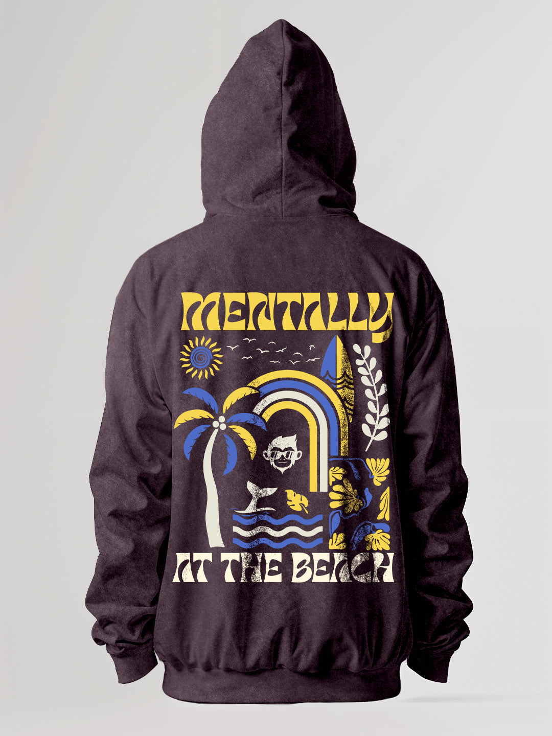 Beach Vibes Oversized Hoodie - Multi Color