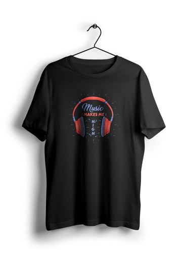 Music Makes Me Happy Half Sleeve T-Shirt