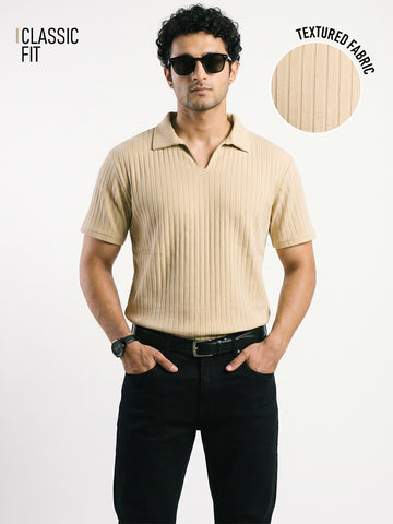 Mute Sand Regular Polo T-Shirt - Sand