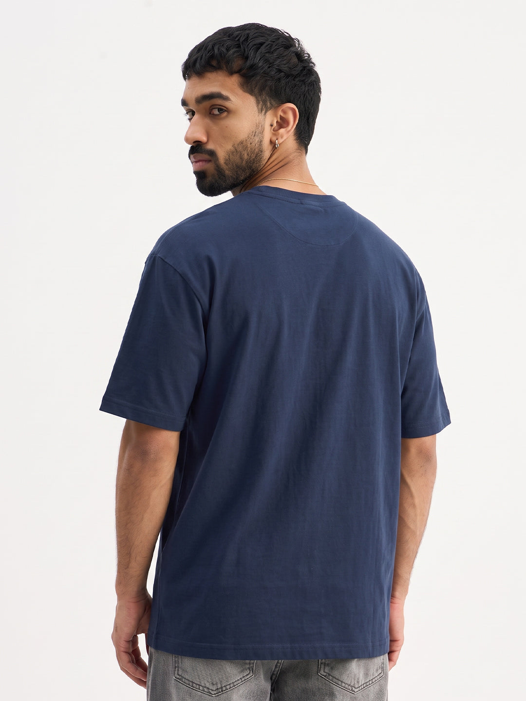 Nyc Brooklyn Oversized T-Shirt - Navy Blue