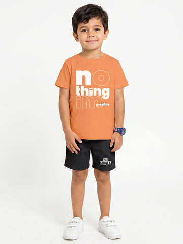 Kids - No Limits Orange Top & Black Bottom Set