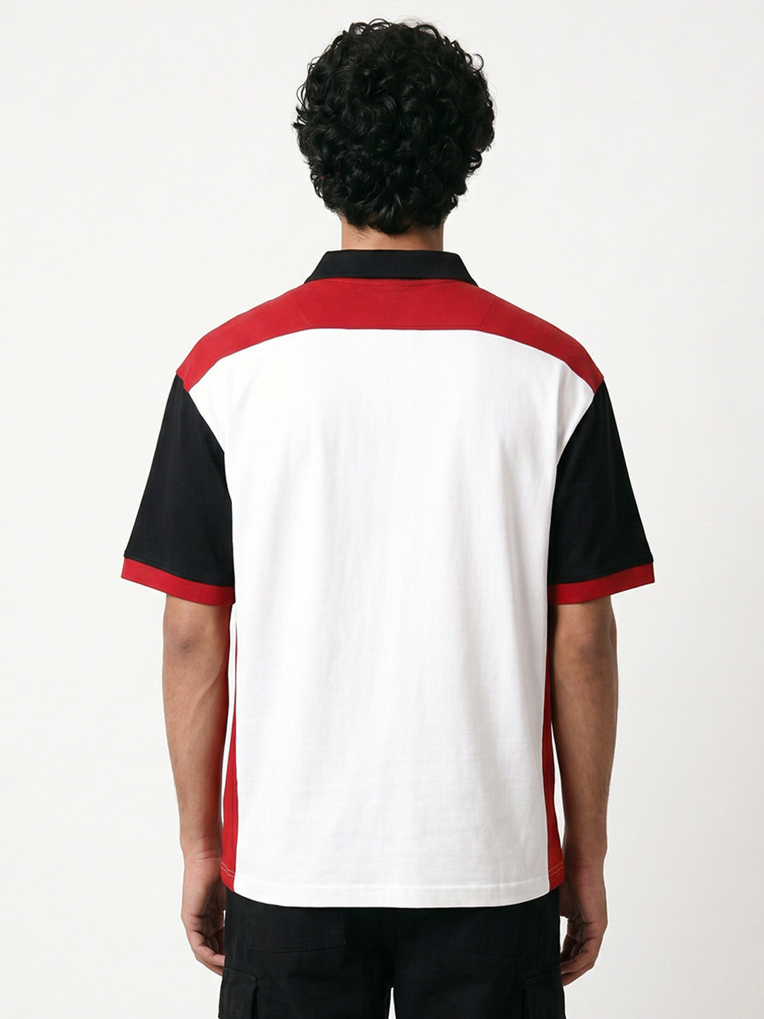 Over Drive CM OG Racing Club Oversized Polo T-Shirt - Red, White & Black