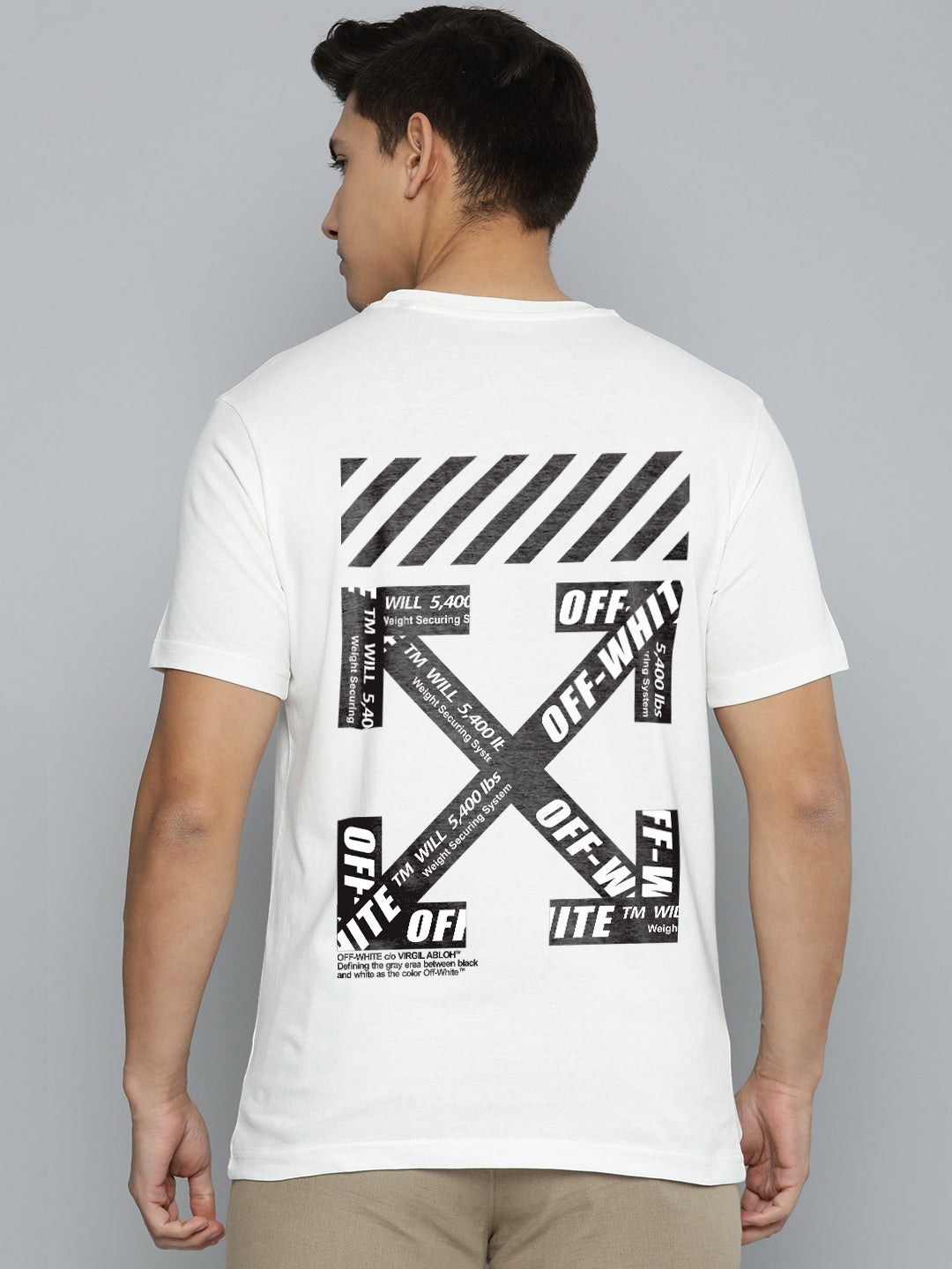 Off White Half Sleeve T-Shirt