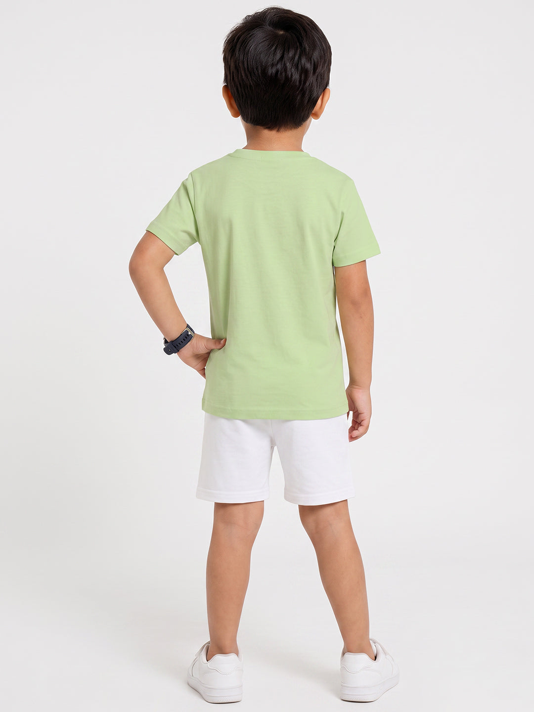 Kids - Off Road Adventure Pista Green Top & White Bottom Set