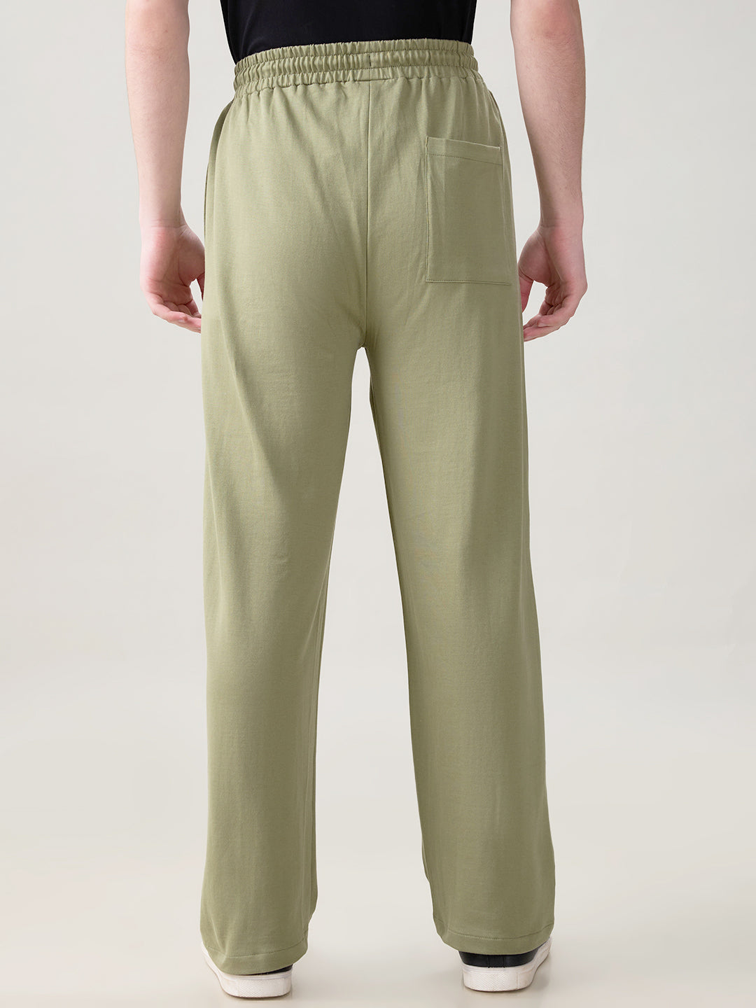 Korean Fit Relaxed Joggers - Olive Green