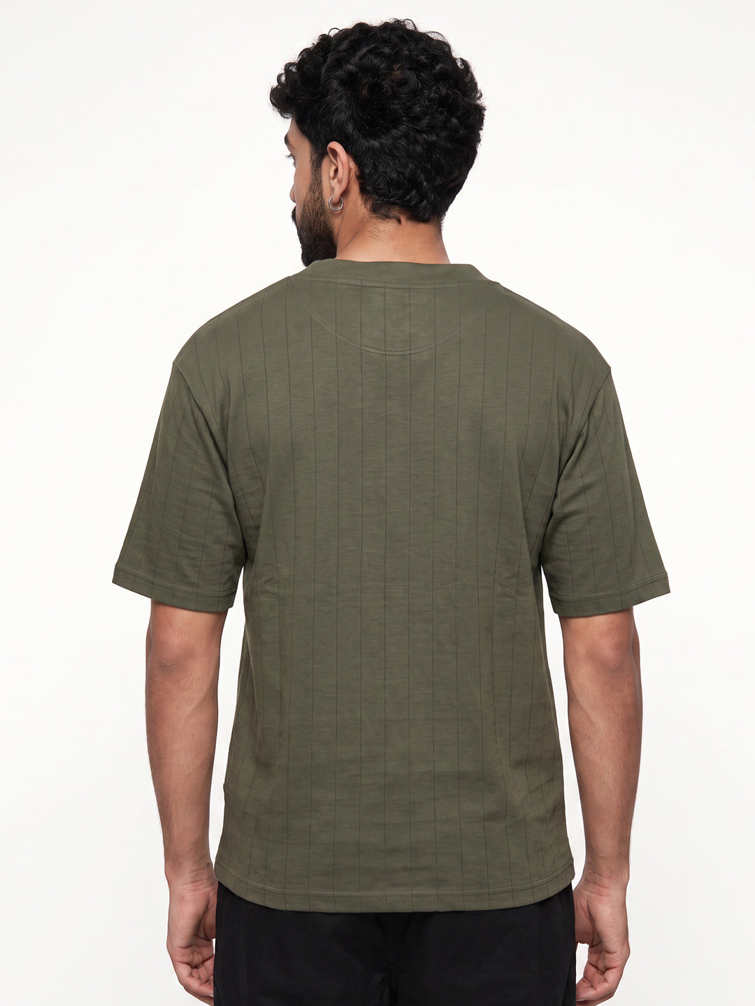 Olive Drift Oversized T-Shirt - Olive Green