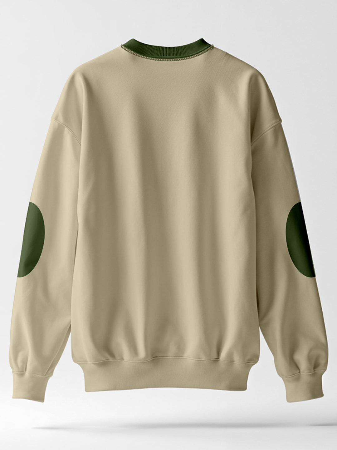 Olive Beige Oversized Sweatshirt