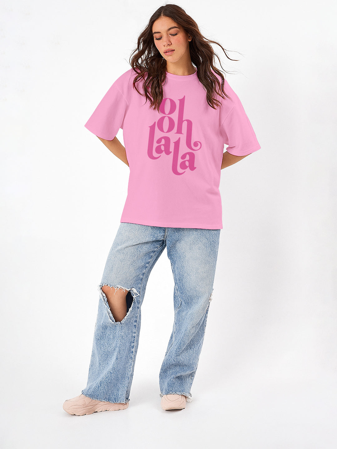 Ooh La La Women Oversized T-Shirt - Multi Color