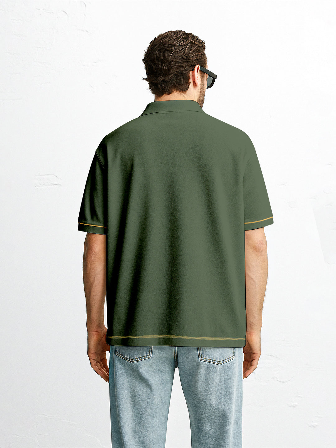 Original Oversized Polo T-Shirt - Military Green