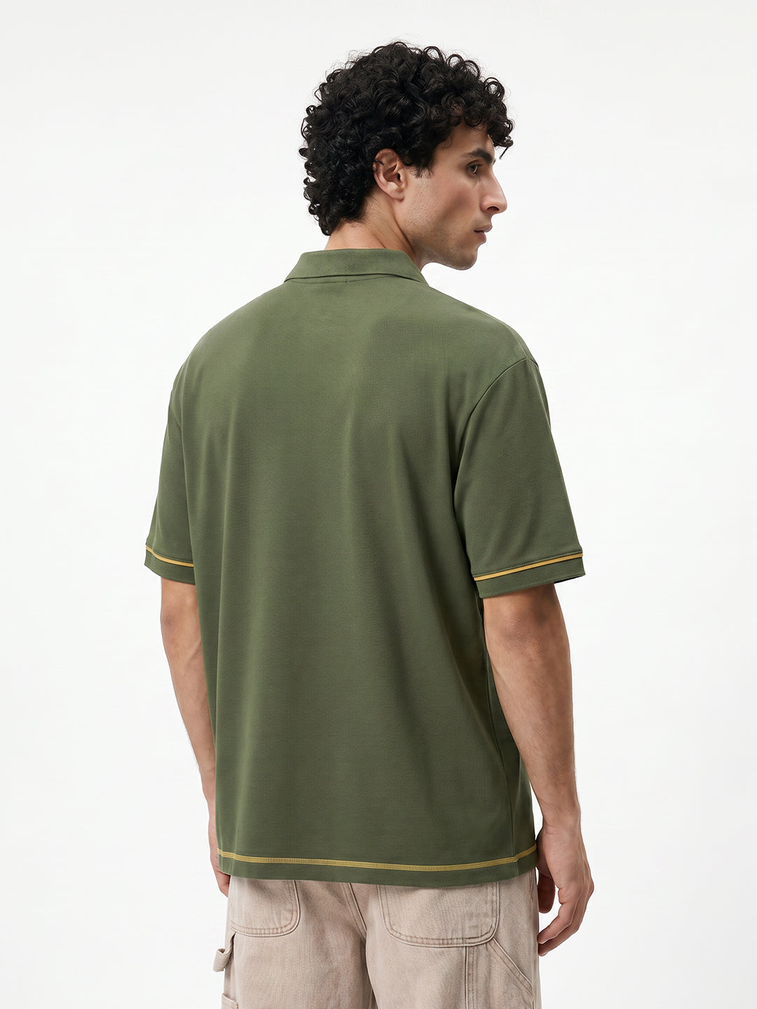 Original Oversized Polo T-Shirt - Military Green