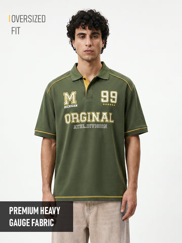 Original Oversized Polo T-Shirt - Military Green