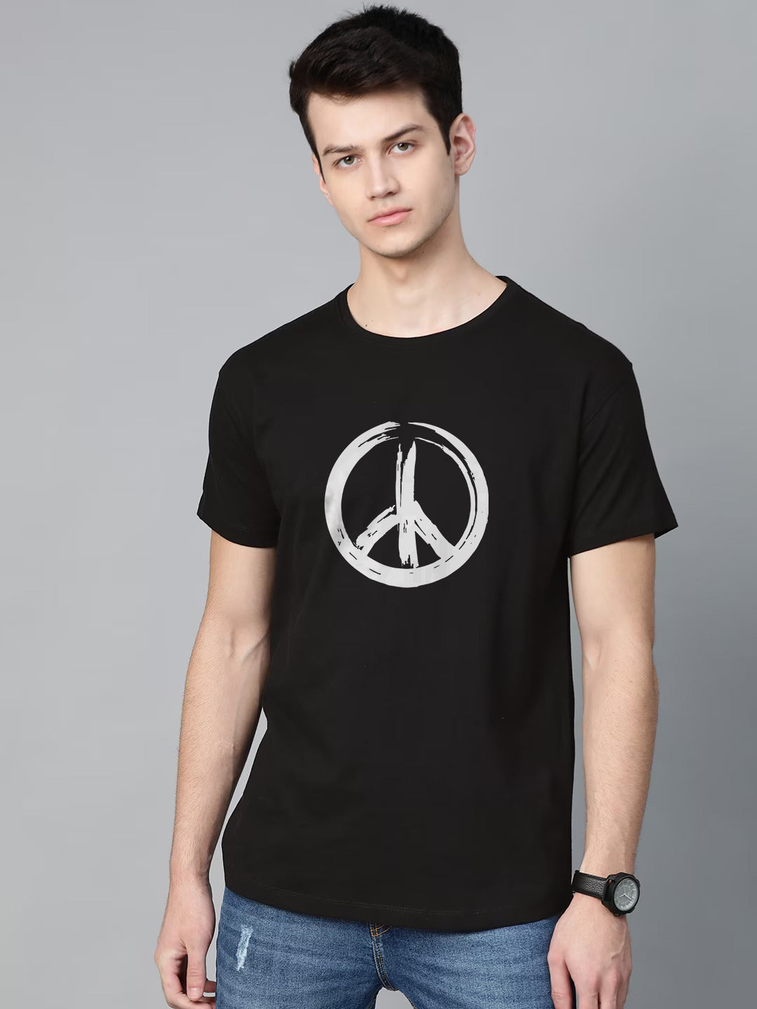 Peace Half Sleeve T-Shirt