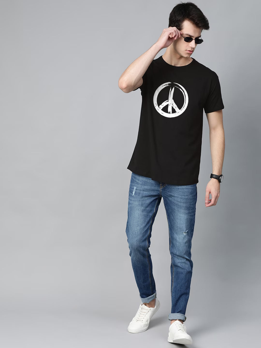 Peace Half Sleeve T-Shirt