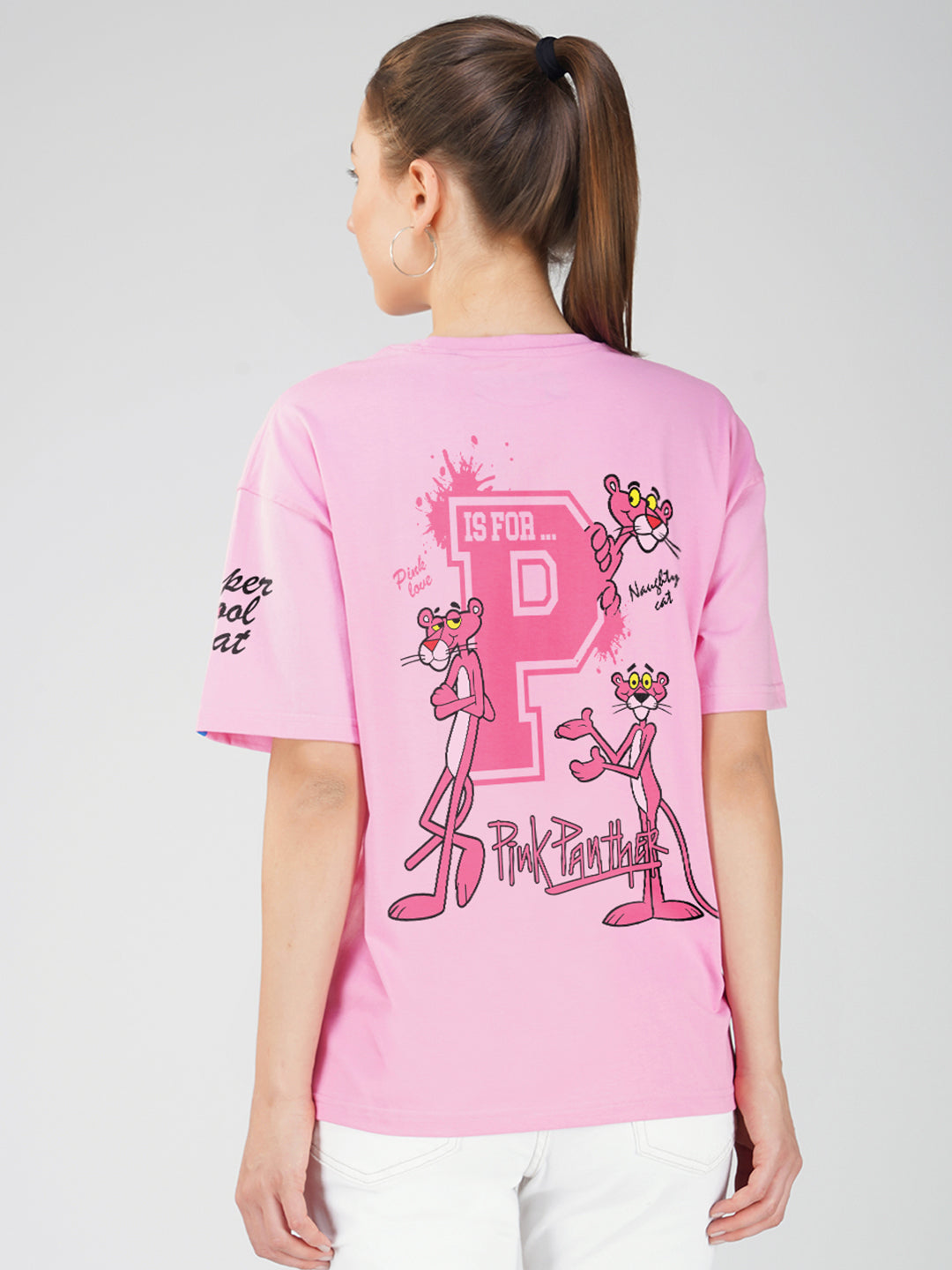 Pink Panther Women Oversized T-Shirt