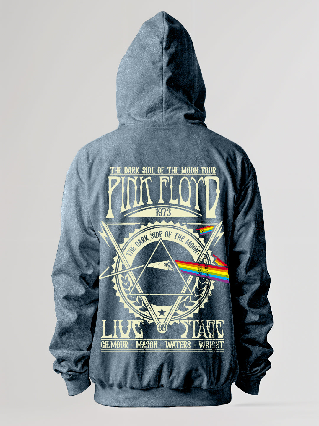 Pink Floyd Oversized Hoodie - Stone Wash