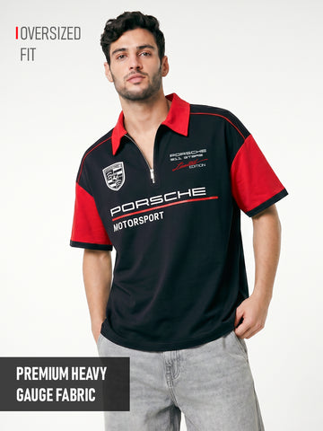 Porsche Oversized Polo T-Shirt - Multi Color
