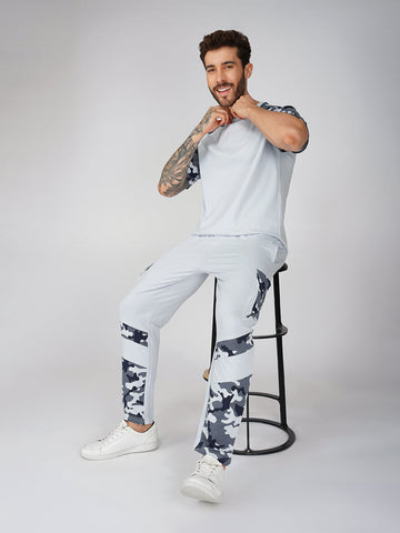 Powder Blue Camo Men's Co-Ord Set