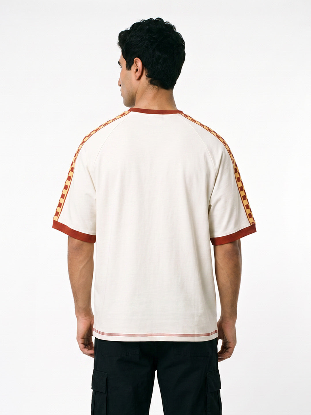 Racer 01 Oversized T-Shirt  Red & Off White