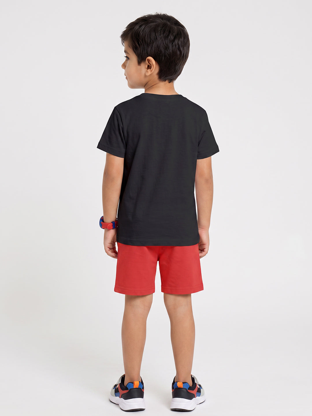 Kids - Race Garage Black Top & Red Bottom Set