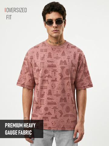 Relic Roots Oversized T-Shirt  - Coral Haze