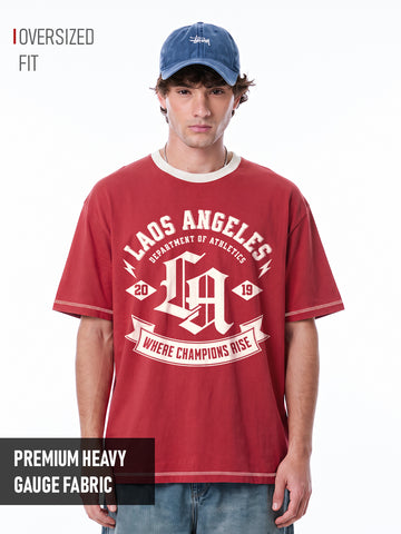 Rise of the Champ Oversized T-Shirt - Red & White