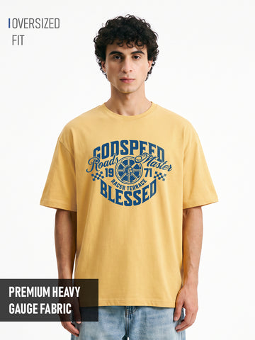 Road Master Oversized T-Shirt - Yellow