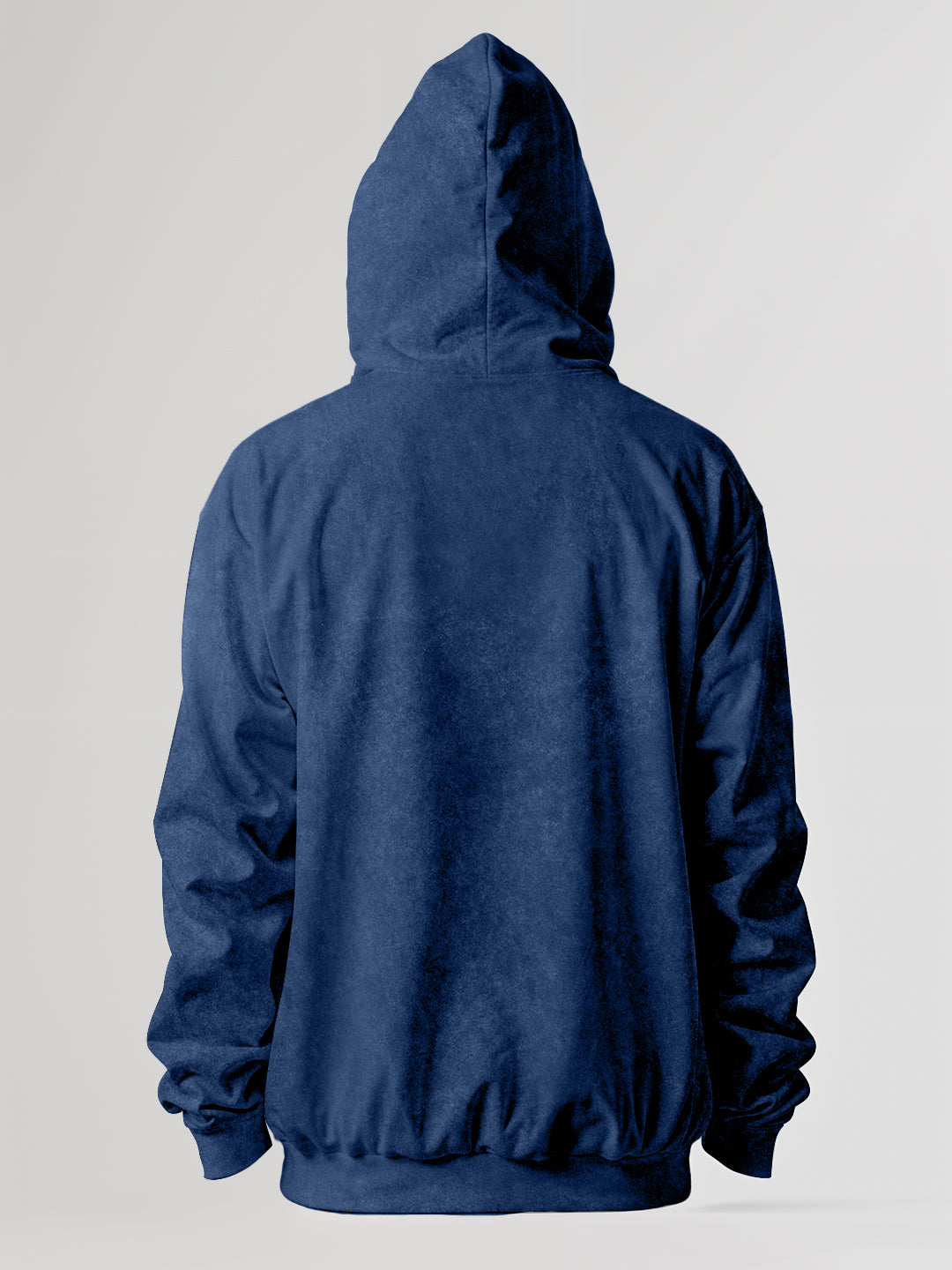 Plain Royal Blue Acid Wash Oversized Hoodie