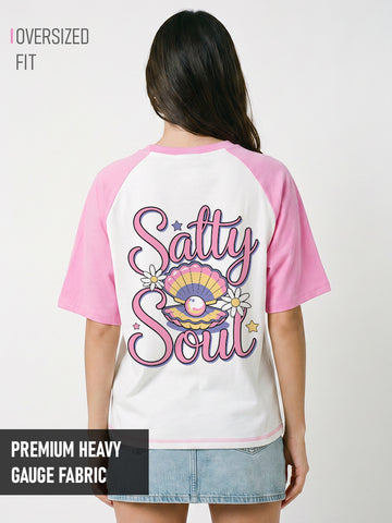Salty Soul Women Oversized T-Shirt - Multi Color