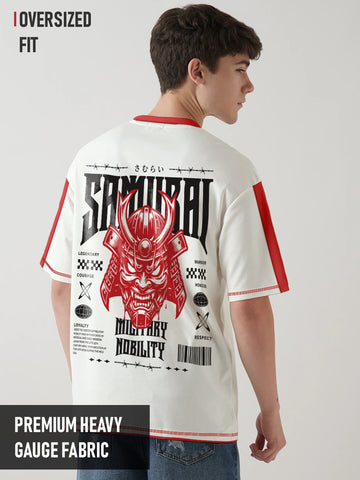 Samurai Oversized T-Shirt - Multi Color