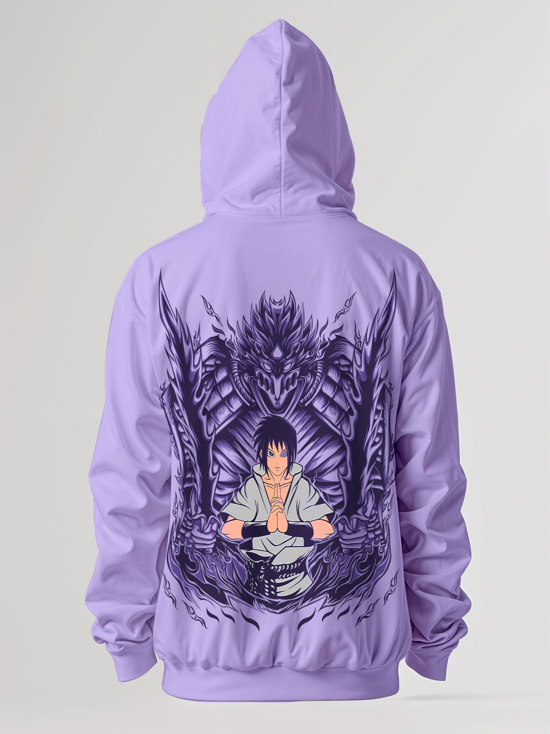 Sasuke X Susanoo Oversized Hoodie - Lilac