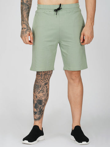 Sea Green Plain Shorts