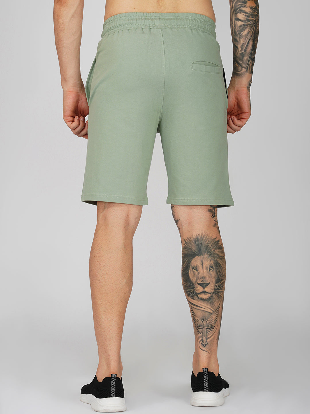 Sea Green Plain Shorts